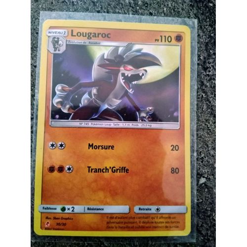 Carte Pokémon Française Holo 30 /30 Lougaroc Kit Trainer Lougaroc