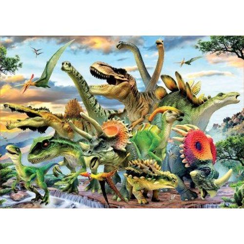 Puzzle Le Monde Des Dinosaure - 500 Pieces - Educa - Collection Animaux Prehistoriques