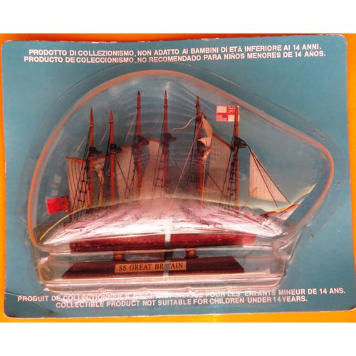 Bateau Ss Great Britain Résine Ou Bois Sous Blister Echelle 1/100?-Art Model