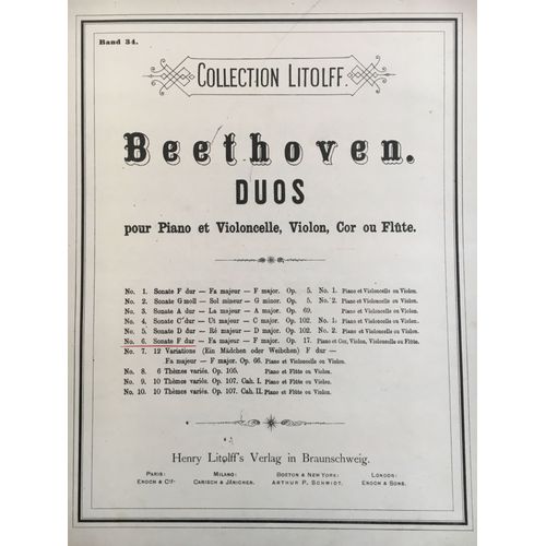 Sonate En Fa Maj Op 17 Pour Piano Et Cor, Violon, Violoncelle Ou Flûte De Beethoven