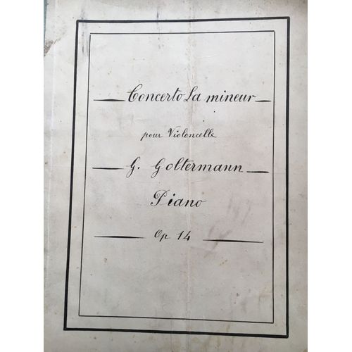Concerto En La Mineur Pour Violoncelle Et Piano Op 14 De G.Goltermann