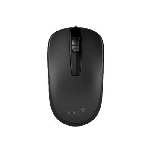 Genius DX-120 - Souris - droitiers et gauchers - optique - 3 boutons - filaire - USB - calm et noir