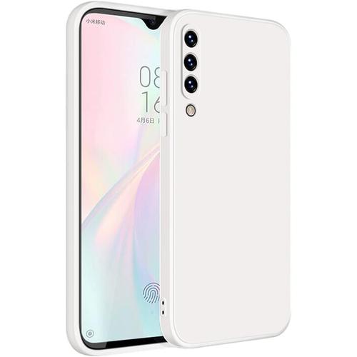 Xiaomi Mi 9 Lite Coque Flexible Silicone Liquide Antichoc Anti Rayure Protection Gel Housse Étui Pour Xiaomi Mi 9 Lite Blanc