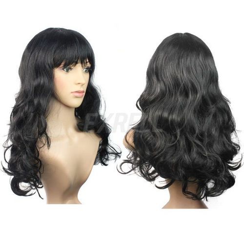 Perruque Longue Brune Adulte Femme Cheveux Déguisement Afro Black