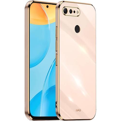 Cadre Galvanisé Coque Pour Honor 9 Lite 5.65"" Inches Etui De Protection En Silicone Tpu - Rose