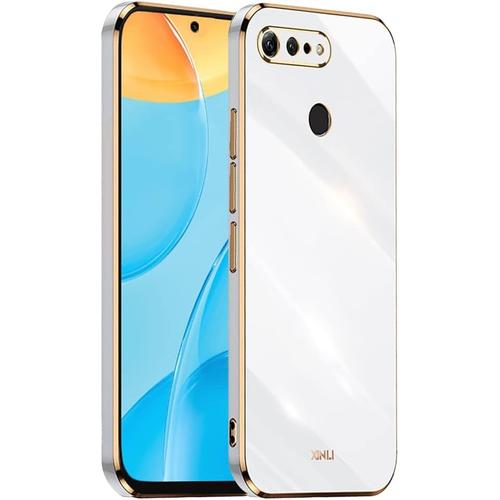 Cadre Galvanisé Coque Pour Honor 9 Lite 5.65"" Inches Etui De Protection En Silicone Tpu - Blanc