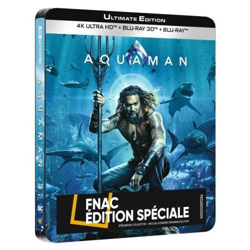 Aquaman - Ultimate Edition - 4k Ultra Hd + Blu-Ray 3d + Blu-Ray + Cd Bande Originale - Boîtier Steelbook Limité - Édition Spéciale Fnac