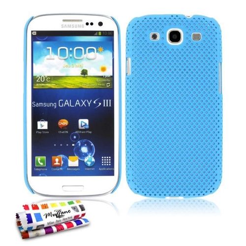 Coque Samsung Galaxy S3 Alveolia Silicone Bleu Rigide (Tpu)