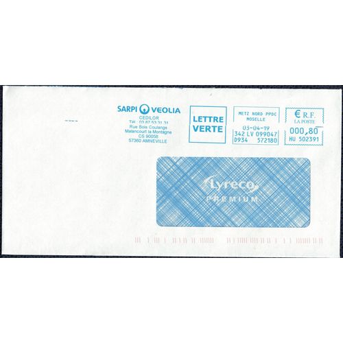 France Ema Empreinte Postmark Sarpi Veolia Cedilor 57360 Amnéville