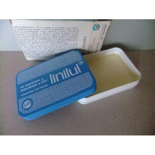 Caja De Metal Medicamento Linitul Compresas Engrasadas - Boîte À Médicaments Compresses Graissées Linitul