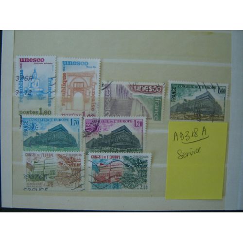 Ad 318 A // Lot France Timbres Obliteres De Service /Unesco.
