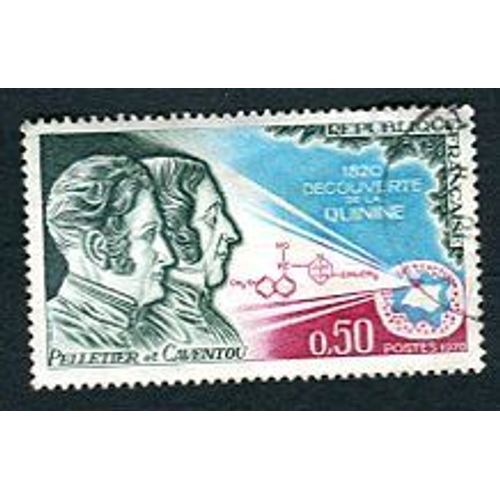 Timbre Oblitéré - " 1820 Découverte De La Quinine - Pelletier Et Caventou " - 0,50f - Haley - 1970