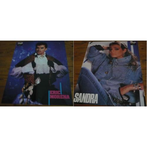 Poster Recto Verso Sandra Et Eric Morena Top 50 1987