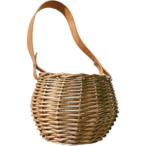 Panier en rotin durable et portable à suspendre pour fille - Panier en rotin tissé à la main avec poignée pour bonbons et fruits