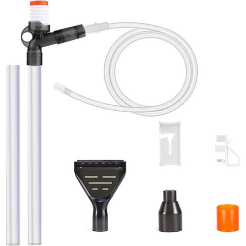 Siphon Aspirateur Aquarium Avec Bouton Pression D'air Change L'eau Nettoyage Sable