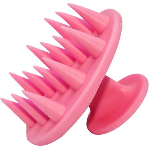 Brosse de Massage pour Le Bain Shampooing à Douces M-eridian Brosse pour Le Cuir chevelu Peigne Brosse de Nettoyage Brosse Poils De Sanglier Chien (Pink, One Size)