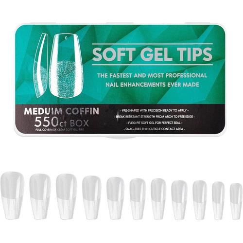 Conseils Pour Faux Ongles | Bouts D'ongles Artificiels En Gel Fin - Gel Nail Tips Débutant Frosted Nail Kit Pre-Buff Pour Nail Salon Nail Shop Diy Nail Art 