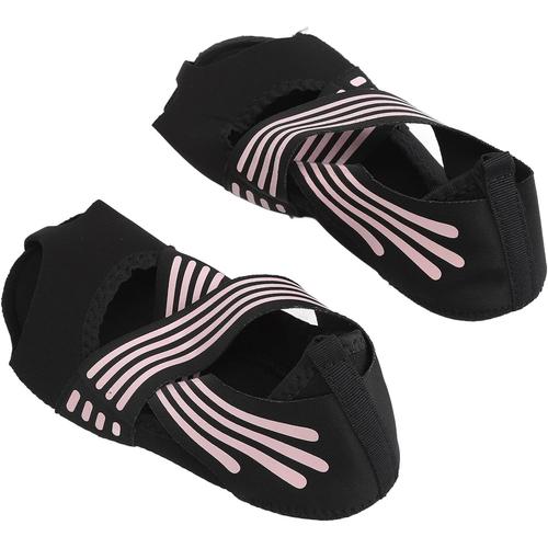 Chaussettes De Yoga Avec Poignées Et Sangles Antidérapantes, 1 Paire De Chaussettes De Yoga, Semelle Souple Antidérapante, Légères, Pour Pilates, Barre De Ballet, Chaussettes D'entraînement Pour Femme