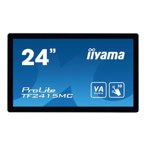 iiyama ProLite TF2415MC-B2 - Écran LED - 23.8" - cadre ouvert - écran tactile - 1920 x 1080 Full HD (1080p) @ 60 Hz - VA - 350 cd/m² - 3000:1 - 16 ms - HDMI, VGA, DisplayPort - noir