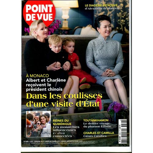 Point De Vue - N°3688 : A Monaco - Albert Et Charlène Reçoivent Le Président Chinois