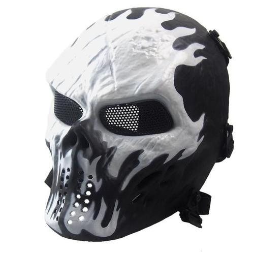 Airsoft Facial Crâne Squelette Cs Masque Tactique Militaire Halloween