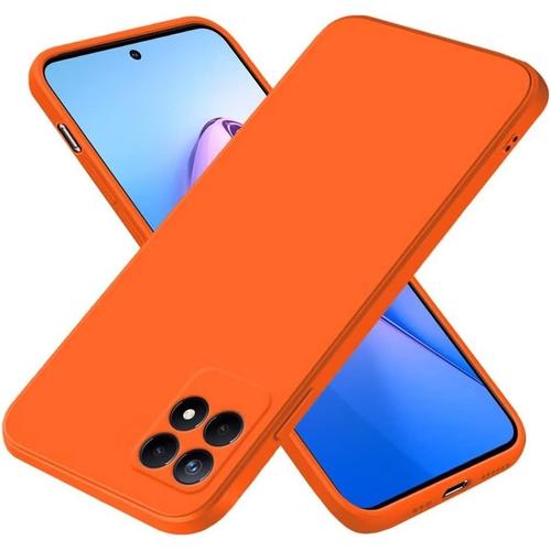 Coque Pour Realme 8i/Realme Narzo 50 6.6"" Inches, Étui En Silicone Tpu Souple-Orange