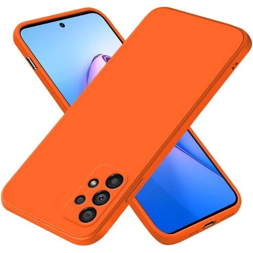 Coque Pour Samsung Galaxy A53 5g 6.5"" Inches , Étui En Silicone Tpu Souple - Orange