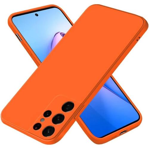 Coque Pour Samsung Galaxy S21 Ultra 5g 6.8"" Inches, Étui En Silicone Tpu Souple-Orange