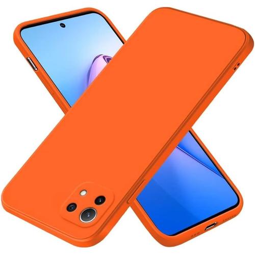 Coque Pour Xiaomi Mi 11 Lite/11 Lite 5g/11 Lite 5g Ne 6.55"" Inches, Étui En Silicone Tpu Souple-Orange