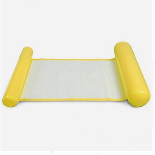 Matelas Pneumatique Piscine Pliable Plage Gonflable Anneau Coussin Lit Lounge Chair Matelas Hamac Sports Nautiques (Jaune)