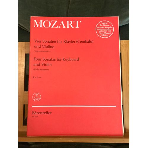 Mozart Sonates De Jeunesse Pour Violon Et Piano Volume 1 Éditions Barenreiter