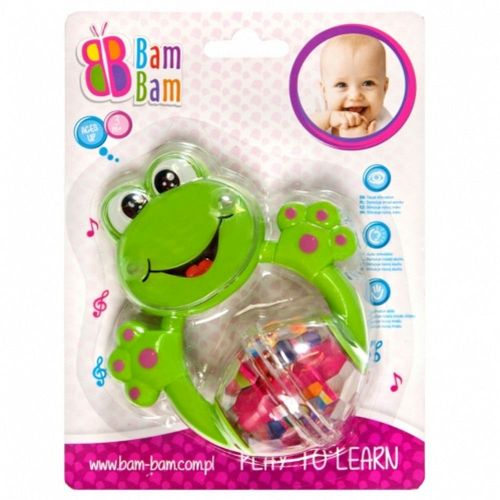 Hochet Pour Bébé " Grenouille " De La Marque " Bam Bam ". ( Couleurs Aléatoire Selon Les Arrivages )