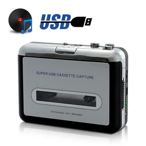 Lecteur Cassette Portable USB Convertisseur Audio en Fichiers MP3 Numérique
