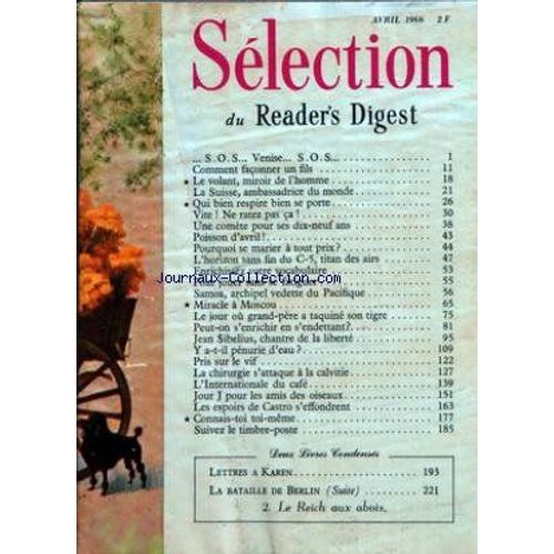 Selection Du Reader S Digest 1966 . Venise . Jean Sibelius . Castro . Le Reich Aux Abois