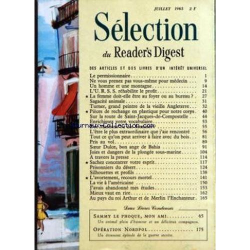 Selection Du Reader S Digest Juillet 1965 . Edward Whymper . Turner . Saint Jacques De Compostelle