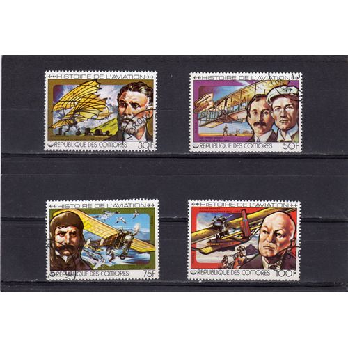 Timbres-Poste Des Comores (Histoire De LAviation)