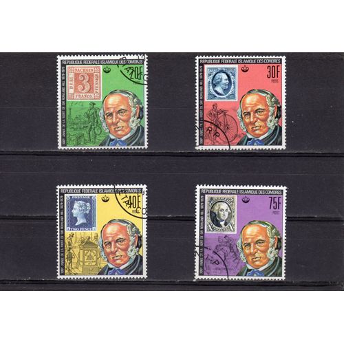 Timbres-Poste Des Comores (100ème Anniversaire De La Mort De Sir Rowland Hill)