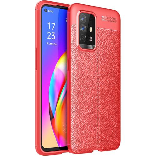 Coque Pour Oppo A94 5g Silicone Tpu Phone Case Matériau Souple Anti Empreintes Digitales Etui Coque Antichoc Antidérapant Rouge