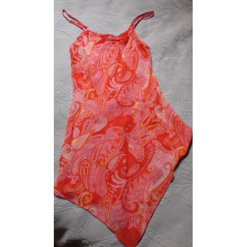 Top Été En Voile Orange, Taille 36/38