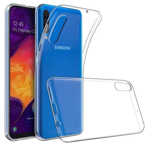 Coque Silicone Pour Samsung Galaxy A50 Sm-A505f 6.4" Gel Ultraslim Et Ajustement Parfait - Transparent