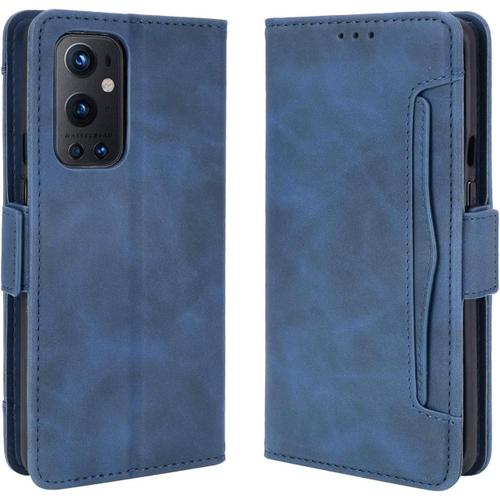 Coque Oneplus 9 Proboucle Magnétique Multicard Slots Flip Wallet Housse En Cuir Pour Oneplus 9 Probleu