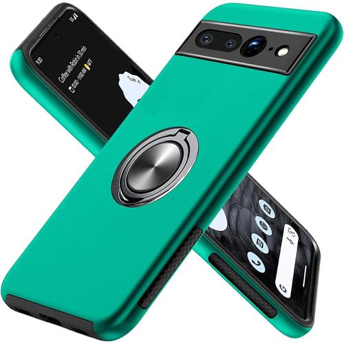 Coque Pour Google Pixel 7 Pro, Béquille Intégrée Qualité Militaire Coque De Protection Indestructible Multicouche-Vert