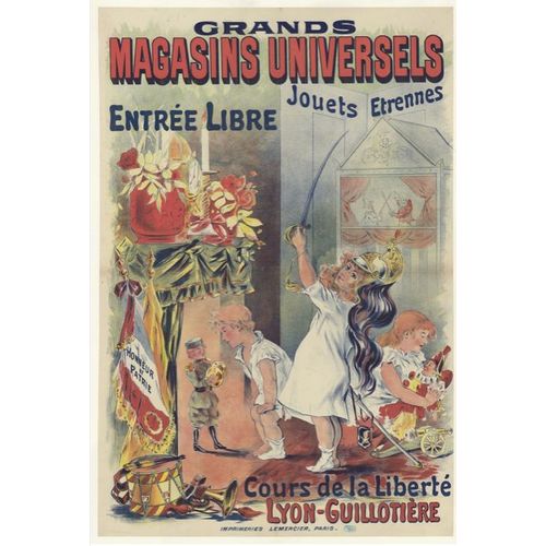 Affiche Grands Magasins Universels Lyon