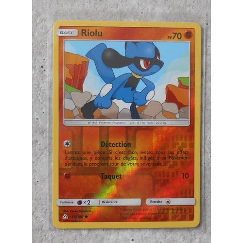 Carte Pokémon Riolu Reverse - 70 Pv - Soleil Et Lune 5 Ultra Prisme - 66/156 Neuve - Fr