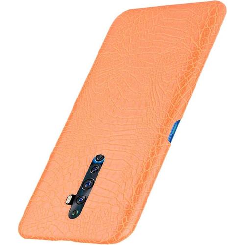 Compatible Avec Coque Oppo Reno 2f Cases Cover Étui De Protection Antidérapant Anti Rayures Anti Chute Coquille Cuir Dure Orange