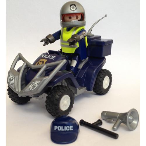 Playmobil Police Policier Avec Quad