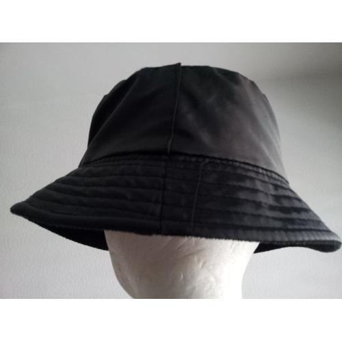 Bob Chapeau De Pluie Déperlant Noir Intérieur Polaire