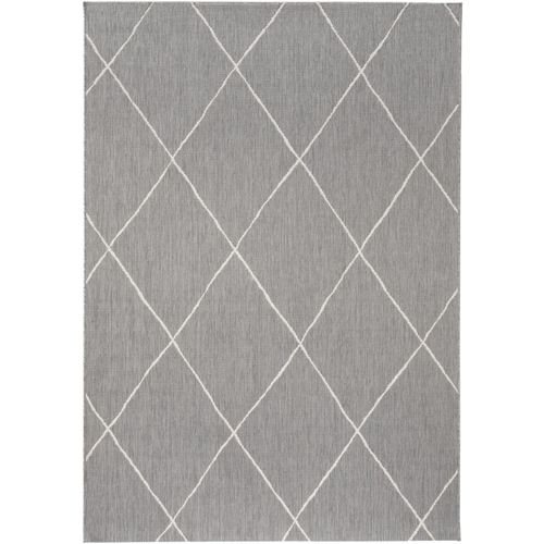 Tapis D'extérieur Metro Gris 120x170 Cm - Tapis Outdoor Pour Balcon, Terrasse Et Jardin