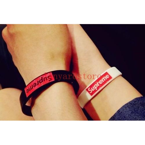 2 Bracelet Silicone Supreme Noir Blanc