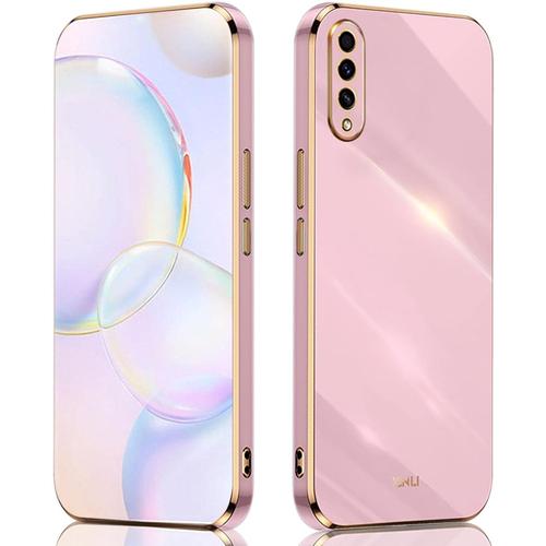 Coque Pour Samsung Galaxy A50, Silicone Coloré Case Protégez La Caméra, Étui Ultra-Fin Antichoc Pour Femme Mauve